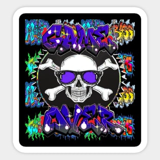 Gaming Tattoo Skull Sticker